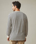 Men's Standard Crew Long Sleeve Tee - Navy Stripe